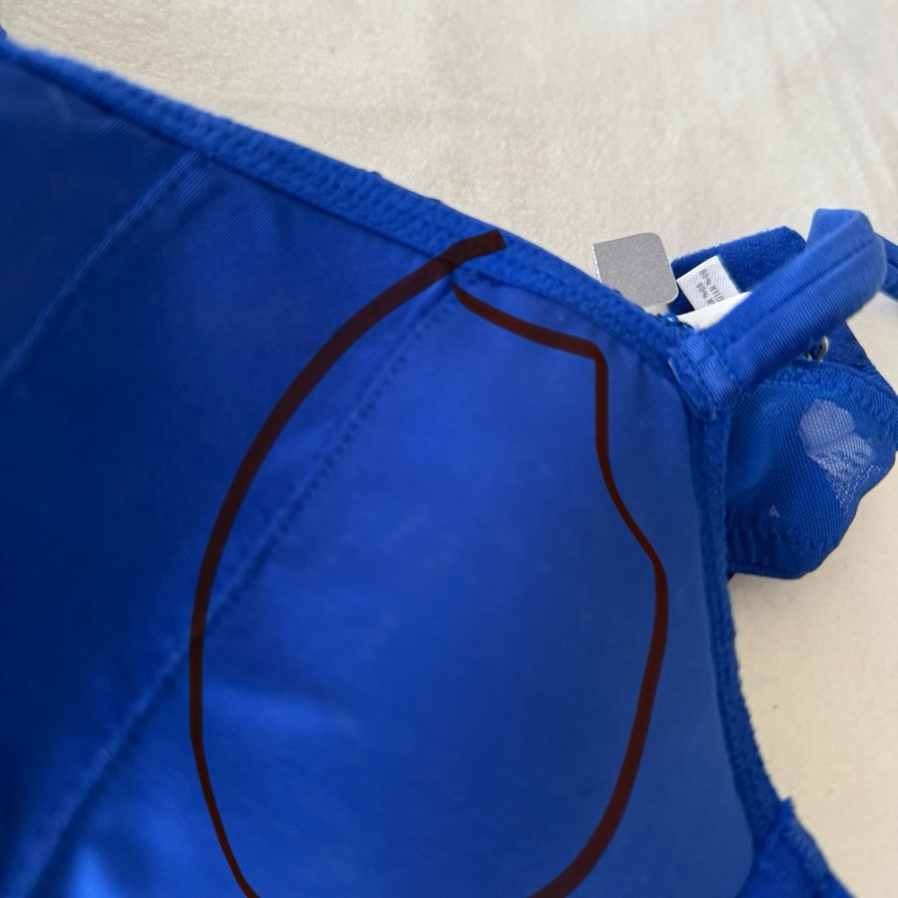 Blue Sequin Balconette Bralette Vintage Aerie Sequin Bra Size Small NWT - Picture 6 of 7